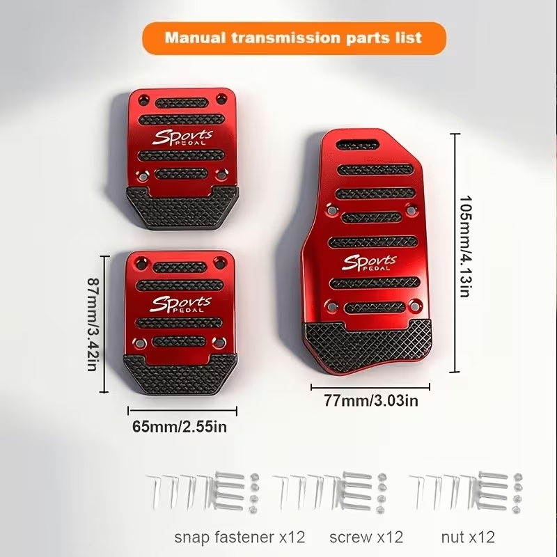 2/3PCS Car Pedal Cover Set Man - Brake Pad Set ulasan dan harga